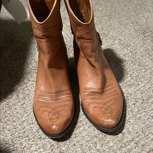 Women's Tan Leather Western Boots
